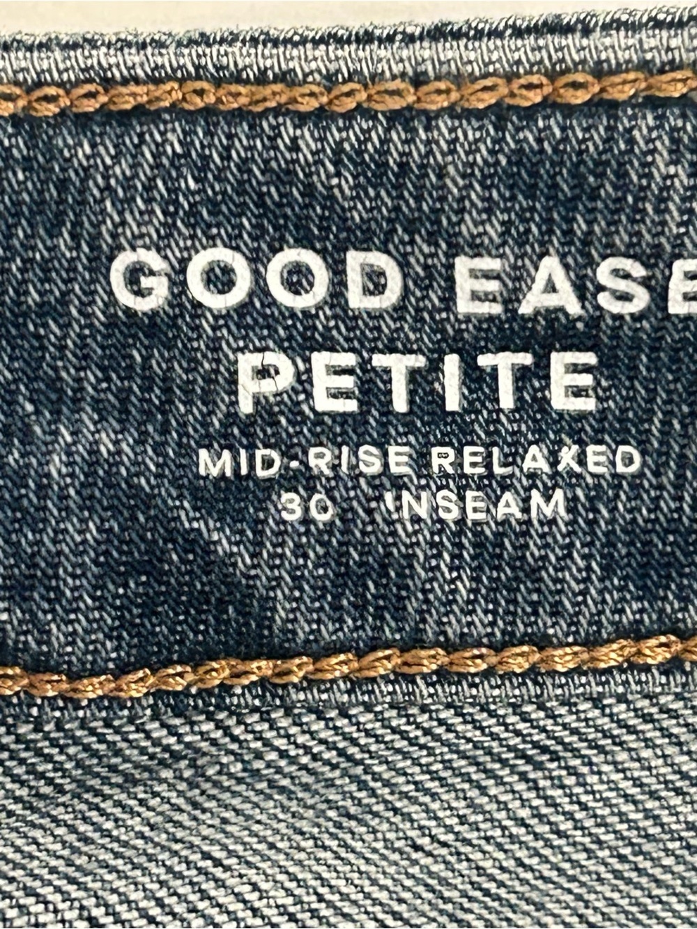 Good American Good Ease Relaxed Wide Leg Jeans Mid Rise Medium Wash Petite 6/28 - Picture 9 of 13